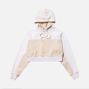 NEW WITH TAGS KITH “Katie Combo Hoodie” in cream/white